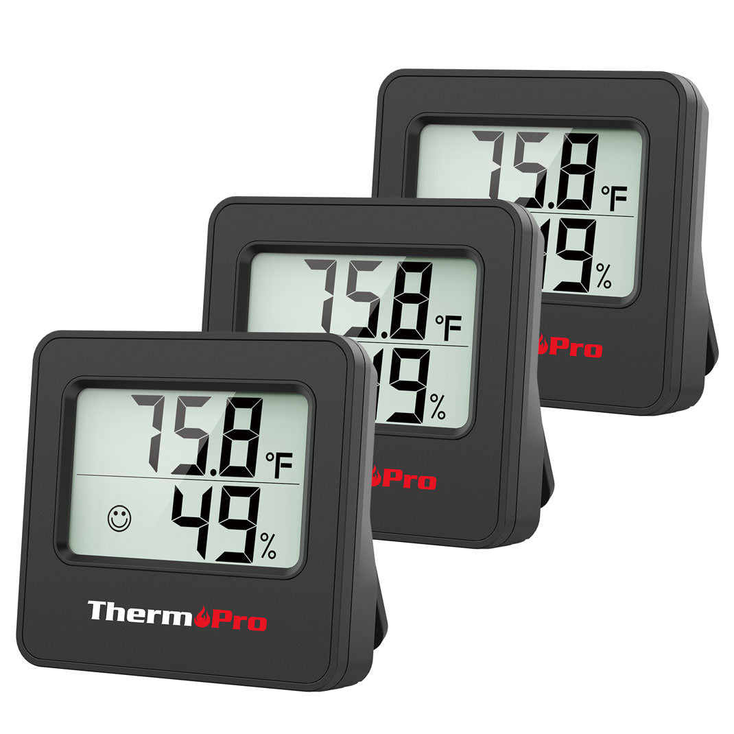 Paquete de 3 termómetros/higrómetros digitales para interiores ThermoPro TP157