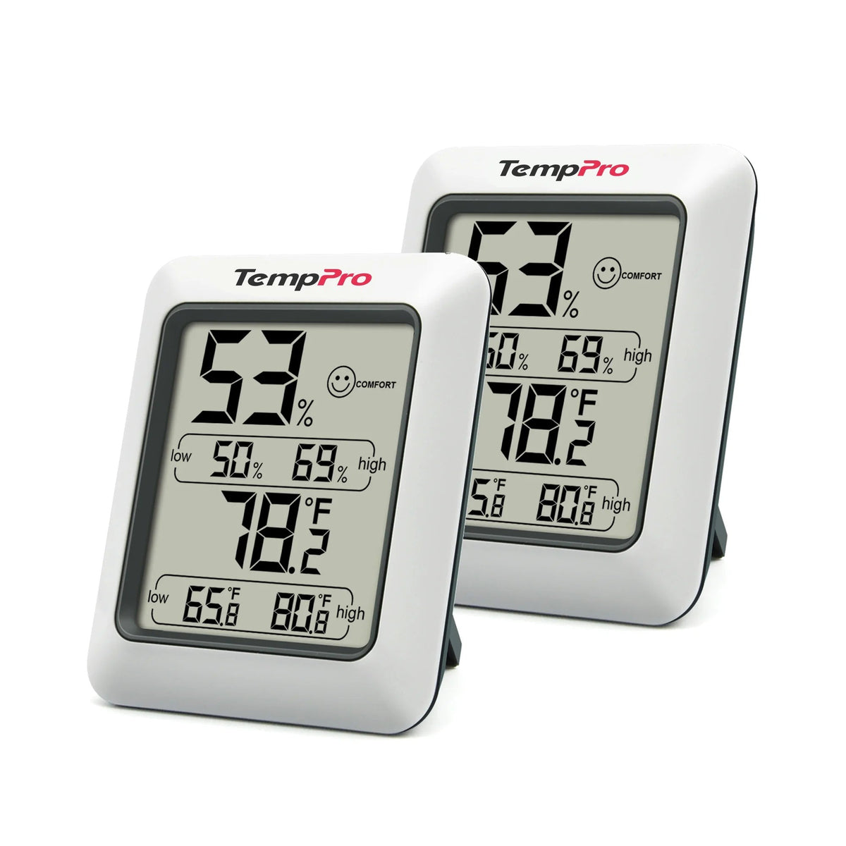 TempPro TP50 3-Pack Digital Indoor Hygrometer/Thermometer