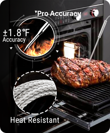Termómetro inalámbrico TempPro TempSync PLUS TP828BW para carne — RF de 152 m, sondas dobles, 4 modos de alarma · Edición para tiendas