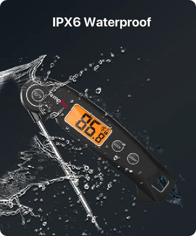 Thermomètre à viande à lecture instantanée TempPro TempSwift PLUS TP605 — Numérique, lecture rapide, sonde pliable