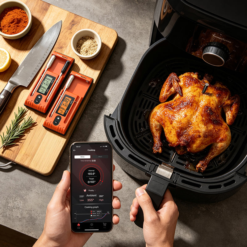 TempPro Twin TempSpike TP962 Smart Wireless Meat Thermometer — Dual Probe (Expandable to 4), 500-ft Bluetooth