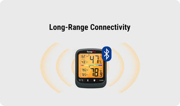 Termómetro higrómetro Bluetooth para interiores TempPro TP359W - 80 m, sensor suizo, negro · Edición para tienda