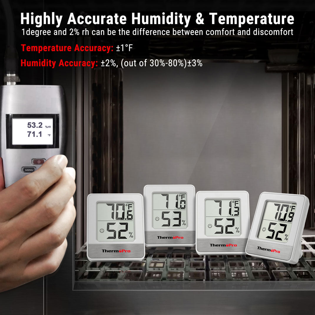 TP49W 2-Packs Digital Indoor HygrometerThermometer