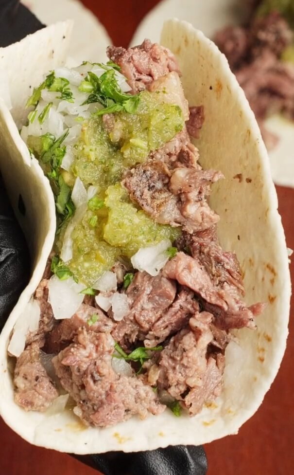 Beef Dino Ribs Tacos with Salsa