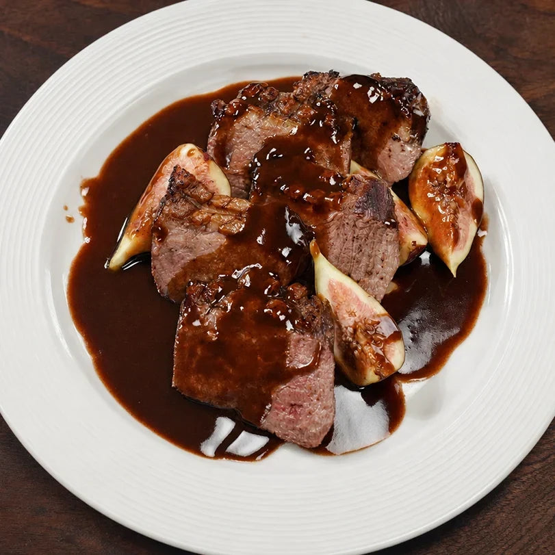 French-Style Roast Duck Breast with Red Wine Fig Sauce