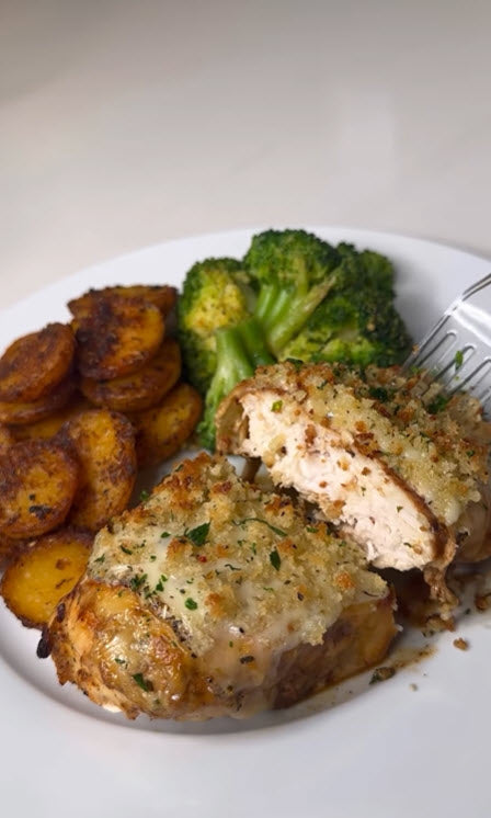 Pollo parmesano de dos capas