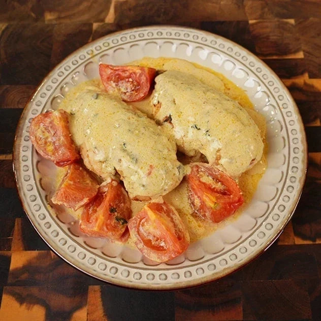 Pan-Fried Chicken Breast with Creamy Cheese Sauce