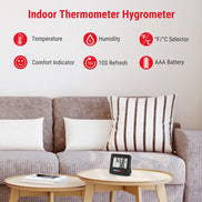 Lot de 3 thermomètres/hygromètres numériques d'intérieur TempPro TP157