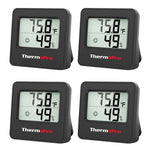 Paquete de 4 higrómetros/termómetros digitales para interiores ThermoPro TP157