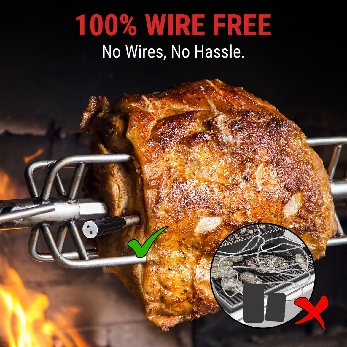 TempPro TempSpike TP960 Smart Wireless Meat Thermometer — Truly Wireless, Bluetooth