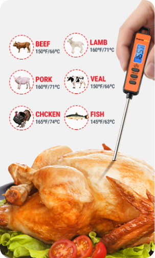 Paquete económico: termómetro infrarrojo de pistola ThermoPro TP30 y termómetro digital de lectura instantánea para carne ThermoPro TP01S