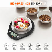 TempPro IC203 Stainless Steel Kitchen Scale — 4 Units, Tare Function