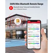 Thermomètre hygromètre d'intérieur Bluetooth TP359, lot de 2
