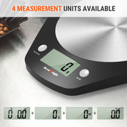 TempPro IC203 Stainless Steel Kitchen Scale — 4 Units, Tare Function