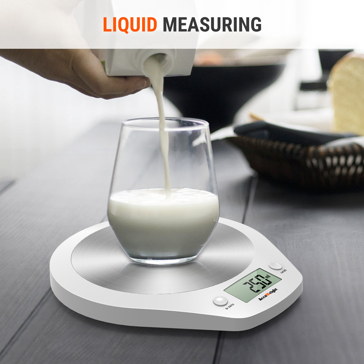TempPro IC203 Stainless Steel Kitchen Scale — 4 Units, Tare Function
