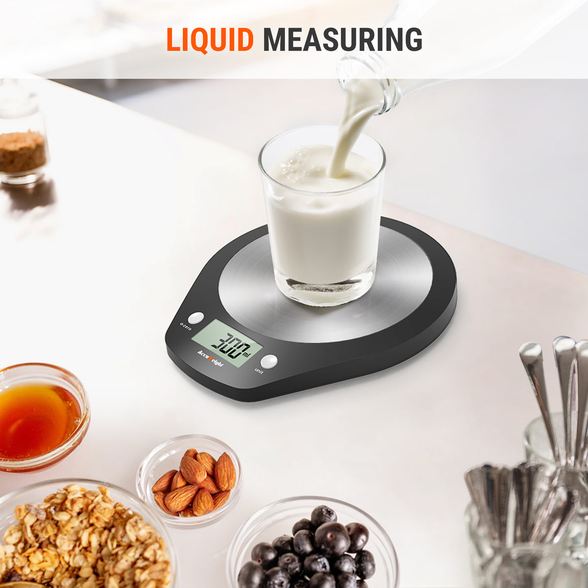 TempPro IC203 Stainless Steel Kitchen Scale — 4 Units, Tare Function