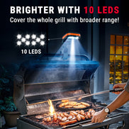 Luces para parrilla TempPro A100 — 10 LED de alta intensidad, manos libres