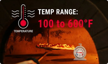 Thermomètre de Four TempPro AOT200 — 100 à 600 °F, Sans Pile, Cadran Antirouille