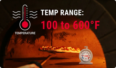 Thermomètre de Four TempPro AOT200 — 100 à 600 °F, Sans Pile, Cadran Antirouille