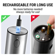 TempPro APG710 Electric Salt & Pepper Grinder Set — One-Handed, USB-C Rechargeable