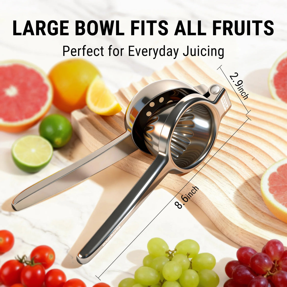Exprimidor manual de acero inoxidable 304 TempPro ALS150