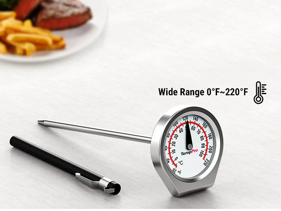 TempPro APT418 Instant-Read Meat Thermometer — Battery-Free Dial, 5
