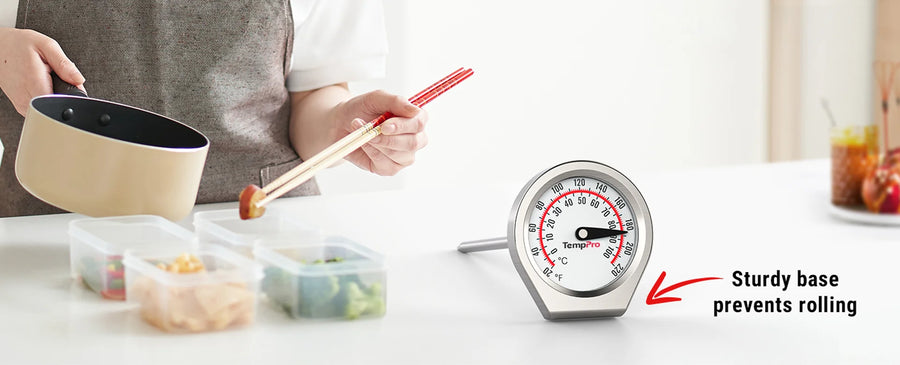 TempPro APT418 Instant-Read Meat Thermometer — Battery-Free Dial, 5" Stainless Probe