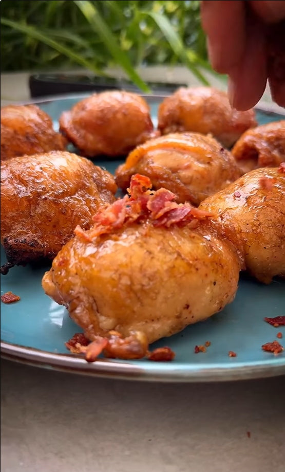 Pollo con tocino y jarabe de arce