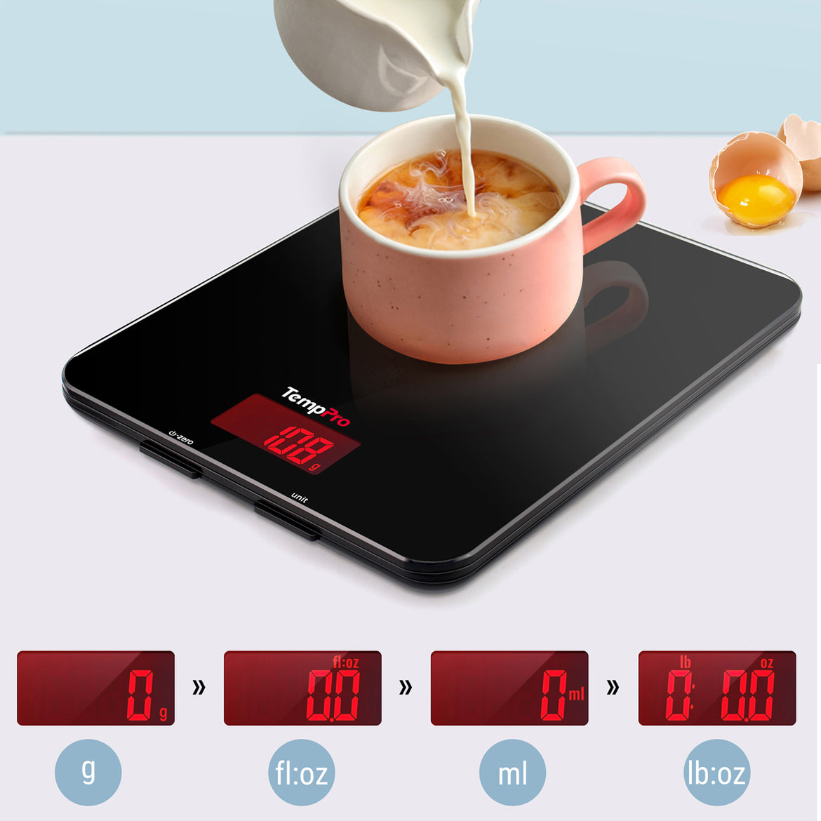 Báscula de cocina digital TempPro IC201
