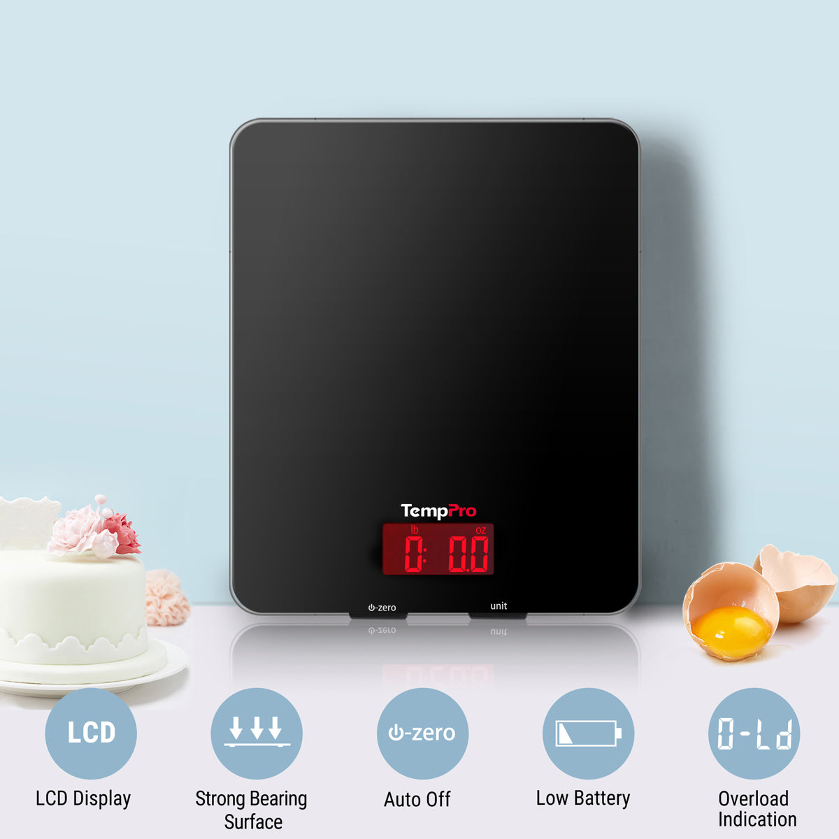 Báscula de cocina digital TempPro IC201
