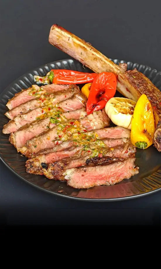 Filete de costilla con mantequilla ahumada