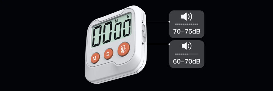 TempPro TM03 Digital Kitchen Timer — Memory Recall, 2-Level Alarm