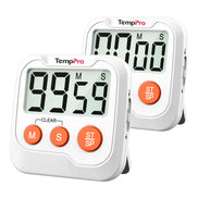 TempPro TM03 Digital Kitchen Timer — Memory Recall, 2-Level Alarm