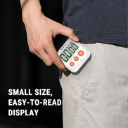 TempPro TM03 Digital Kitchen Timer — Memory Recall, 2-Level Alarm
