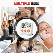TempPro TM03 Digital Kitchen Timer — Memory Recall, 2-Level Alarm