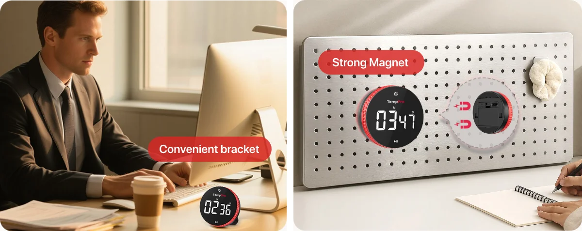 TempPro TM04B Digital Kitchen Timer — One-Touch Control, 3.1