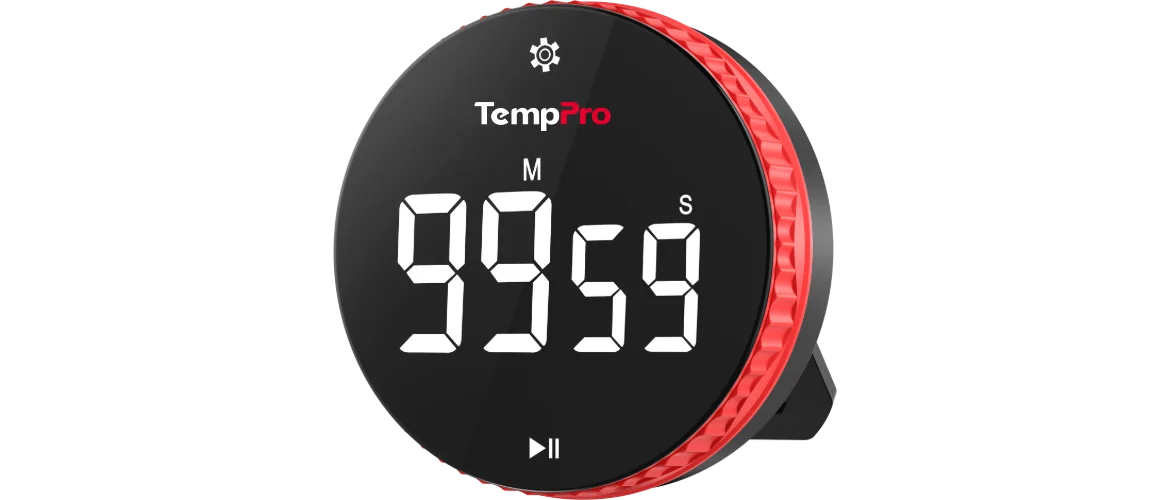 TempPro TM04B Digital Kitchen Timer — One-Touch Control, 3.1