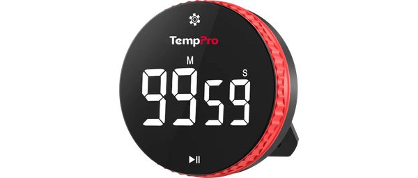 Temporizador digital de cocina TempPro TM04B - Control de un toque, LED de 3.1"