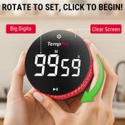 TempPro TM04 Digital Kitchen Timer — One-Touch Control, 3.1" LED