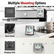 Termómetro para carne TempPro TempTrack CORE TP16 (deja insertado) — Apto para horno y parrilla, alarma programable
