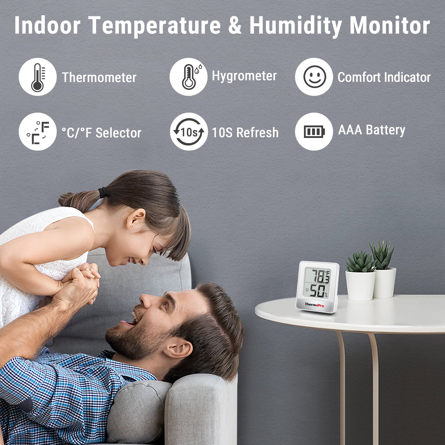 TP49W Indoor Thermometer Hygrometer