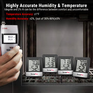 TempPro TP358 Bluetooth Hygrometer + TP49B Mini Hygrometer 3-Pack — Indoor Temperature & Humidity Monitor