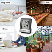 TempPro TP358 Bluetooth Hygrometer + TP49B Mini Hygrometer 3-Pack — Indoor Temperature & Humidity Monitor