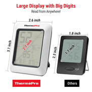TempPro TP50 – Lot de 3 hygromètres/thermomètres numériques d'intérieur