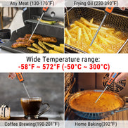 Thermomètre à viande à lecture instantanée TempPro TempSwift CORE TP01A — Lecture en 1 seconde, Sonde de 5,3 pouces