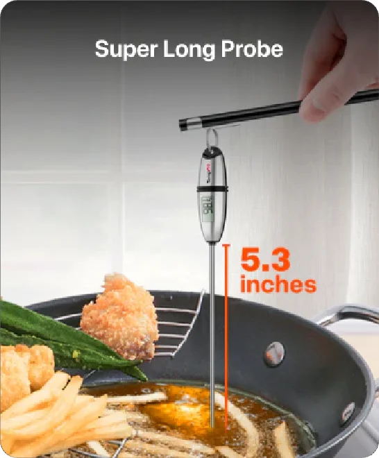 TempPro TP02S Instant-Read Meat Thermometer — 1-Second Read, 5.3