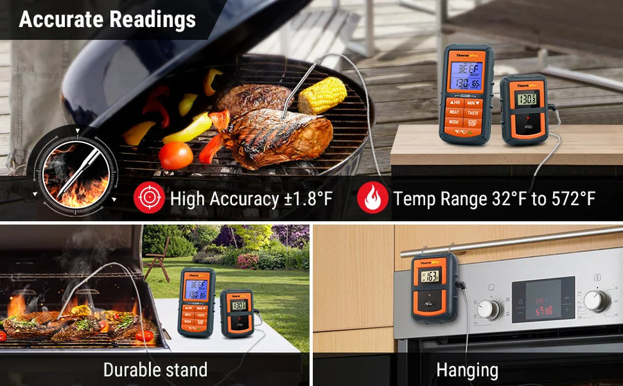 Starter Kit: Bluetooth, App-Free 300' Wireless, Instant-Read & Timer