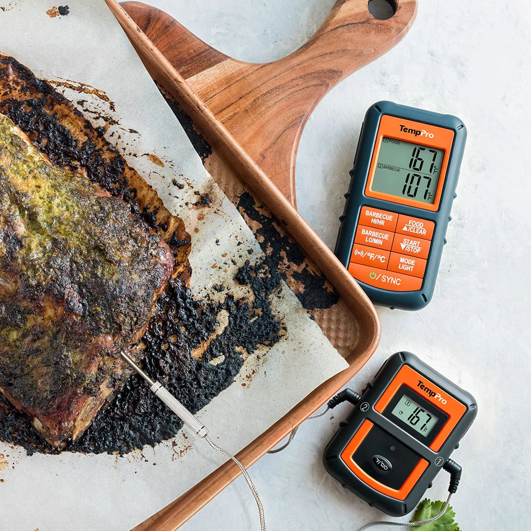TempPro TP08S Wireless Meat Thermometer — Dual Probe, Transmitter & Receiver (No App Needed)