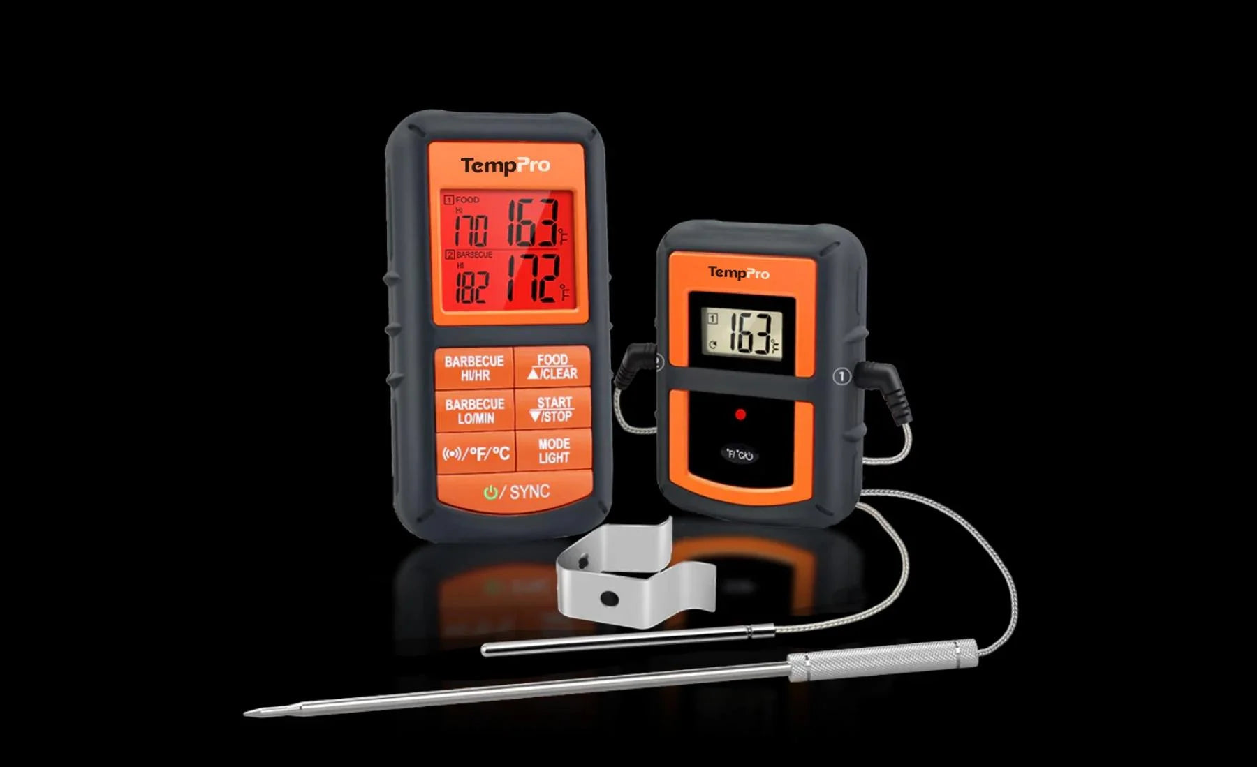 TempPro TP08S Wireless Meat Thermometer — Dual Probe, Transmitter & Receiver (No App Needed)