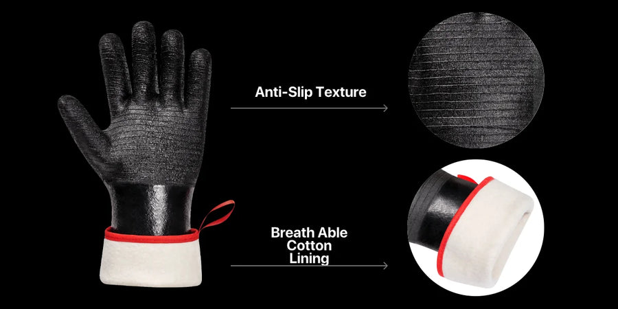 TempPro TP100 Waterproof BBQ Gloves — 932°F Heat-Resistant, 14" Sleeves